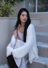 Yosen over fit buckle fur cardigan [2co]