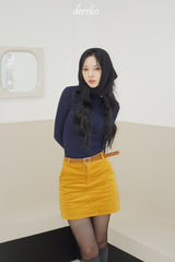 VネックスリムハーフタートルネックスパンデックスロングスリーブTシャツ