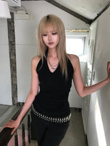 WRAP HALTERNECK SLEEVELESS