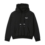 ドットラッフルフーディー-ブラック