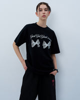 ツインリボンTシャツ　ブラック