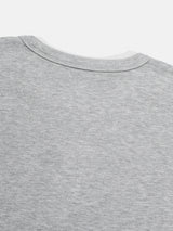 Henley Neck Layered Crop T-Shirt
