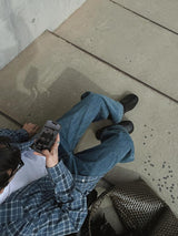 ASCLO Washed Wide Denim Pants (4color)