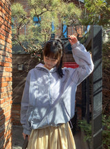 [unisex] ヒシャンカットツーウェイフードウィンドブレーカー