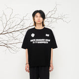 HIERARCHY STUDIOS Opulence - ブラッククレストオーバーサイズTシャツ