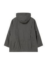 DETACHABLE HOOD FIELD JACKET CHARCOAL