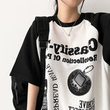 ニールカラーリングラグランニットショートスリーブTシャツ