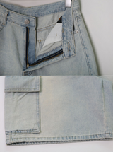 Cargo Denim Bermuda Half Pants
