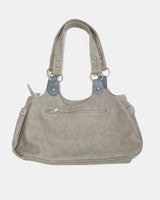 Chaper buckle belt leather shoulder bag