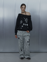SUE Wide Hoodie Top