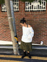 Slam off-shoulder long sleeve (4color)