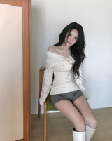 phillip two-button off-shoulder nt