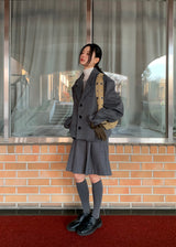  COZY PLEATS MIDI SKIRT