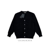 [UNISEX] Vネックオーバーフィットロングスリーブニットカーディガン