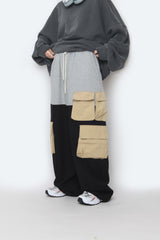 Sweat Coloring String Cargo Pants