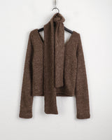 [Wool 20] Baffe Bubble Deep Unneck Knit Scarf Set