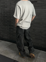 [S/S] Vacance damage v neck half knit(3color)
