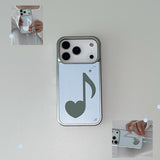 [MADE] MELODY PHONE CASE BLUE (silver mirror bumper)