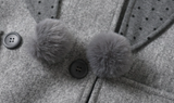 Mira Dot Scarf Wool Coat