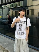 ルーメン アフロ グラフィック プリント Tシャツ