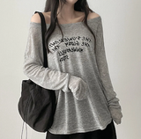 アリングレタリングショルダー長袖Tシャツ