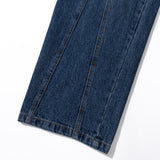 DIAGONAL CUT DENIM PANTS
 - BLUE