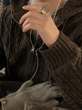 Crew Daily Two Way Hooded Knit Padding