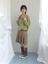 Rib Vintage Check Skirt