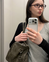 [ORIGINAL] Circle Row Leather Boston Bag