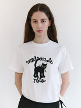 メゾンローラキャットフレンズTシャツ ホワイト