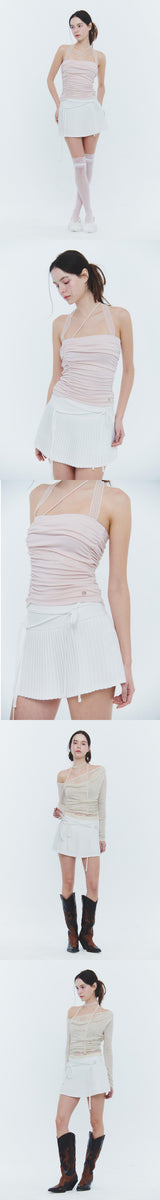 ECHO PLEATS SKIRT (SS ver.) white