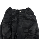 camo bio washed distressed pants