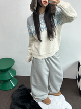 FLEECE-PICKABLE ❤‍🔥M-XL❤BASIC WIDE LONG PANTS UNISEX🖤🩶2COLOR