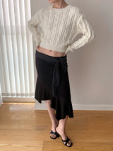 Baby Blue Twisted Long Sleeve Knitwear