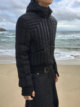 Juno Crop Hooded Cut-Out Lightweight Padding 3C