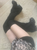 Donna Loose Fit Long Socks (Black)