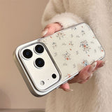 Vintage Coated Flower Print iPhone Case