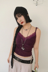 BEADED DOT LACE HEADSCARF (WHITE, BLACK 2COLORS!)