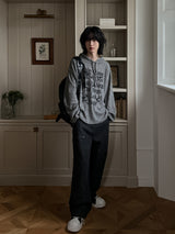 Things Waffle Boxy Hooded Long Sleeve T-shirt