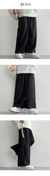 [Short, Basic, Long] [S~2XL] Robit サマーワイドピンタックデニムパンツ
