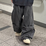 ウォッシュド フラップ ワイド パンツ