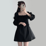 Pony shirring dress