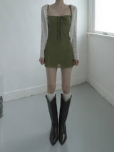 Plume Jacquard Sleeveless One Piece
