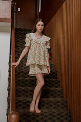 ULLALA PAJAMA Ael Short-sleeve Two-piece Vanilla[24169WTSSN]