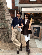 Landwai 3171 Daily Overfit Check Long Sleeve Shirt