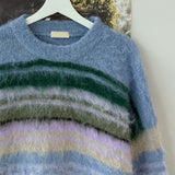 2 Low Multi Border Shaggy Knit (2color)