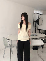 comma buckle wide pants (2 colors)