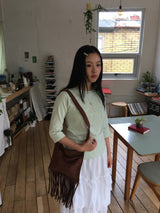 Suede Fringe Shoulder Bag (5color)
