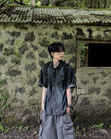 Durant Patch Washed Short Sleeve Denim Shirts