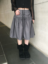 Benny Dot Shirred Midi Skirt (4c)